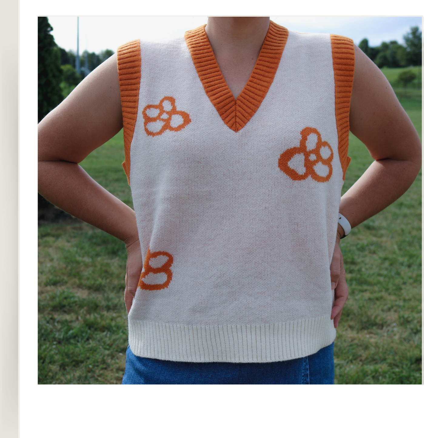 Orange Daisy Vest